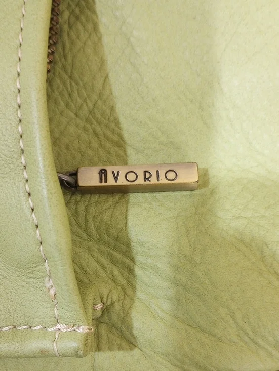 Avorio Green Italian Leather Handbag Envelope Clutch Crossbody Purse - Picture 11 of 12